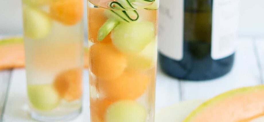 Homemade cucumber wine drink