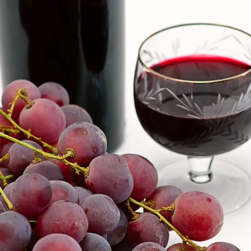 Homemade dry wine from grapes (red or white)