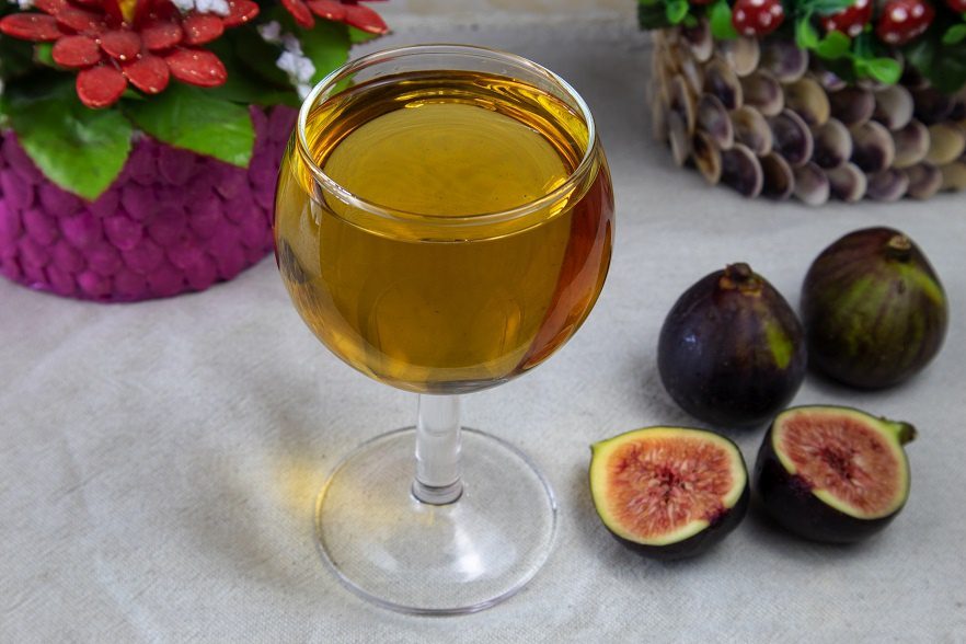 Homemade fig wine