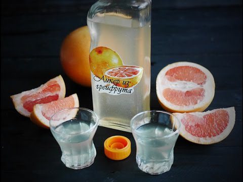 Homemade grapefruit liqueur