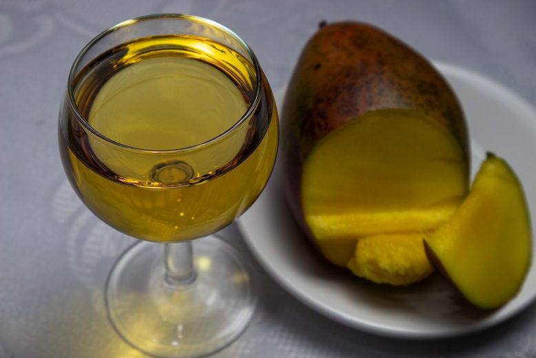 Homemade mango wine