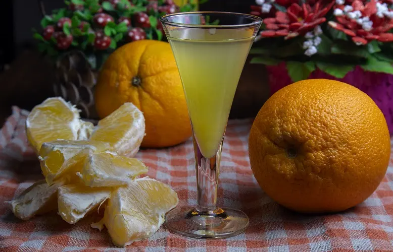 Homemade orange liqueur