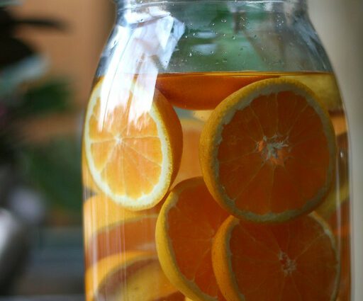 Homemade orange liqueur