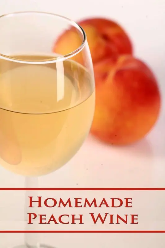 Homemade peach wine