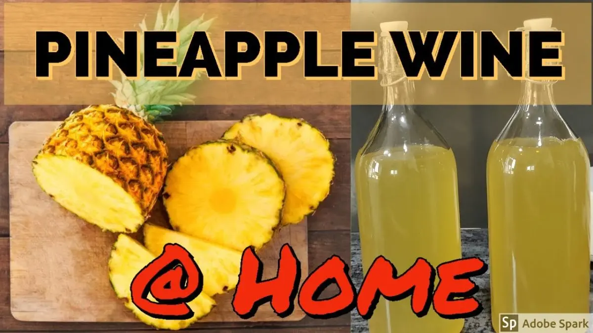 Homemade pineapple wine