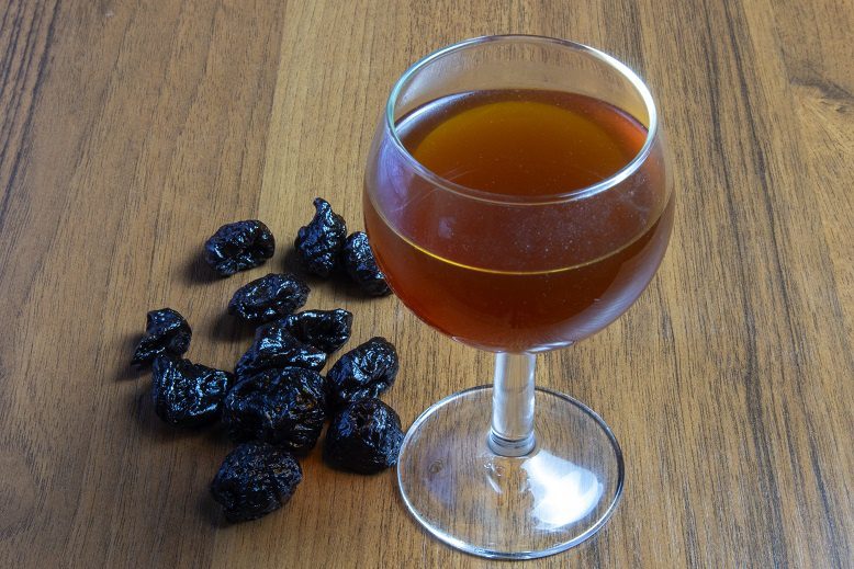 Homemade prune wine