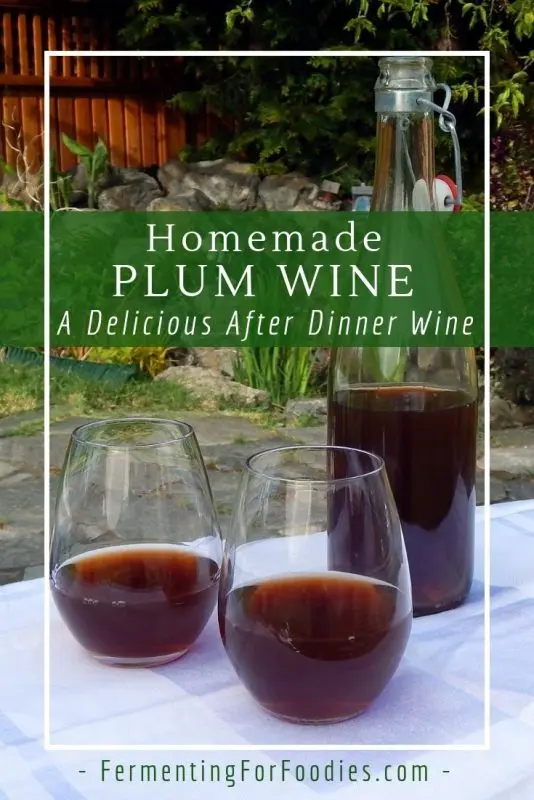 Homemade prune wine