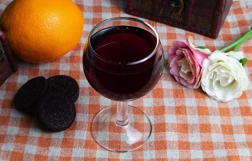 Homemade wine from hibiscus tea (Sudanese rose, hibiscus)