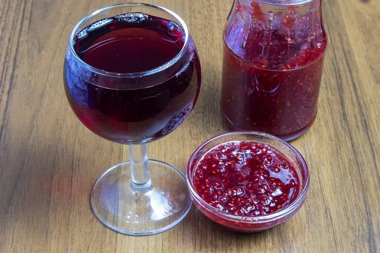 Homemade wine from old jam