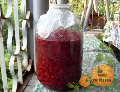 Homemade wine from old jam