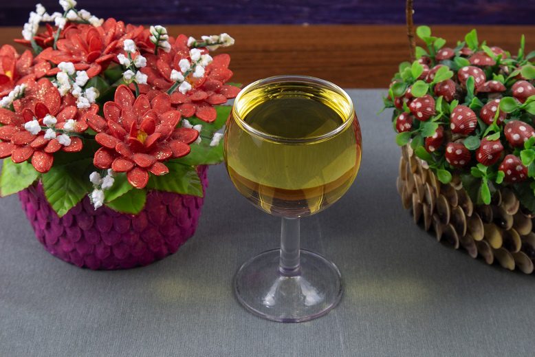 Homemade wine from white acacia flowers (nectar)