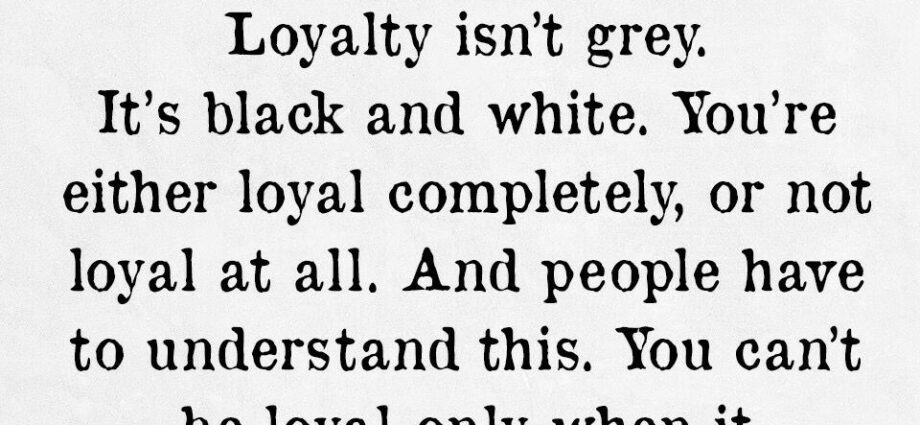 How do we understand loyalty?