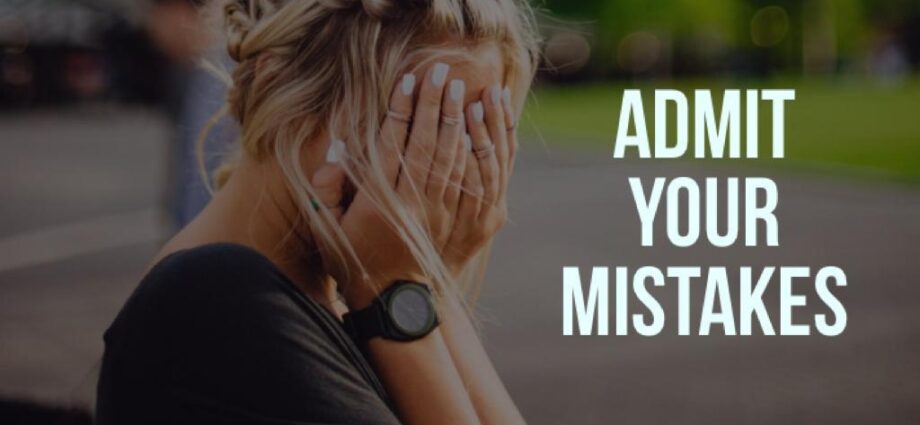 How to admit your mistake