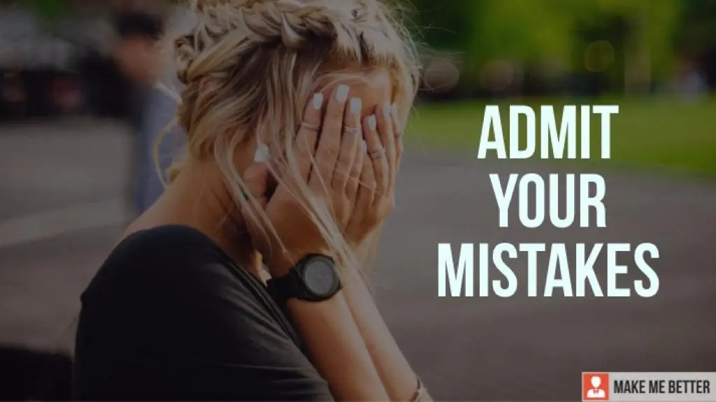 How to admit your mistake