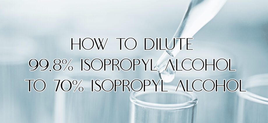 How to dilute alcohol to the concentration of vodka