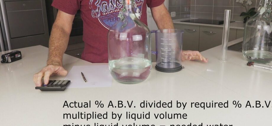 How to dilute alcohol to the desired degree: I share the simplest table and life hack for water preparation