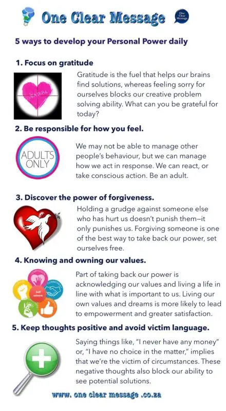 How to gain personal power? 5 steps