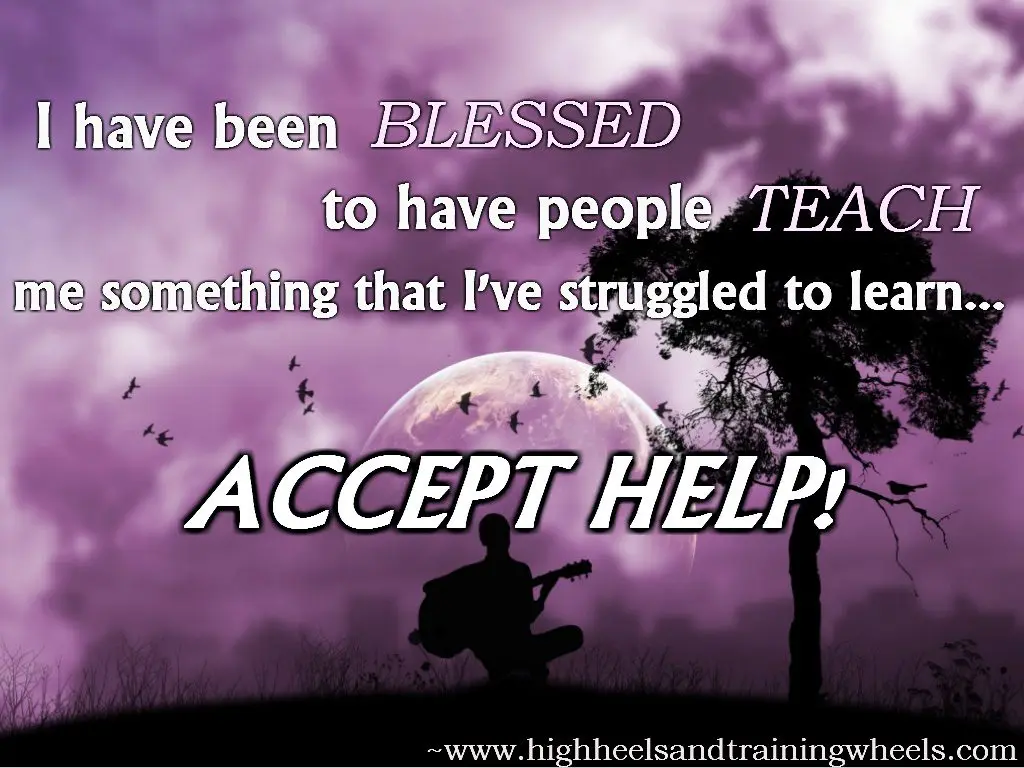 How to learn to accept help