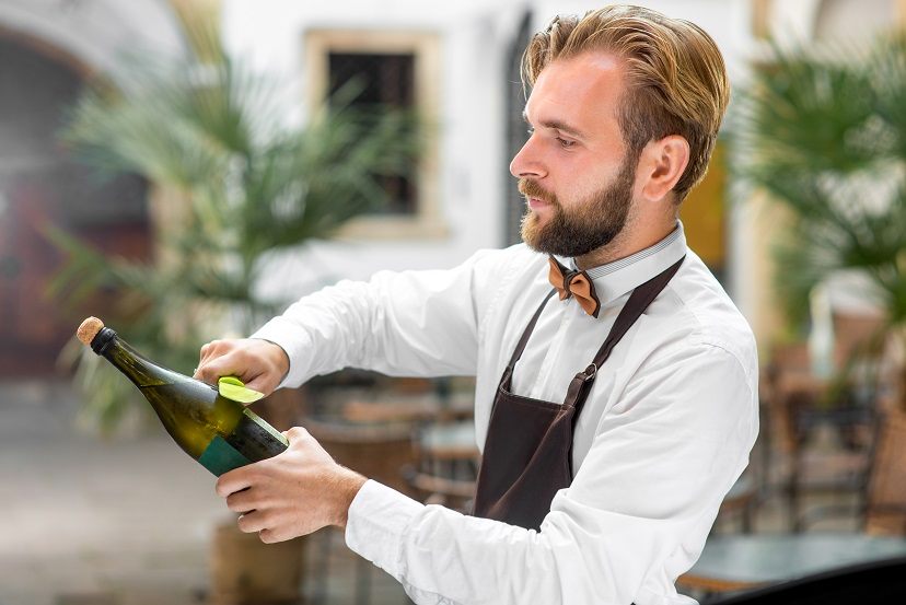 How to open a bottle of champagne if the cork is broken