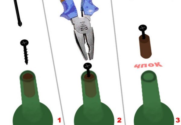 How to open a bottle of champagne if the cork is broken