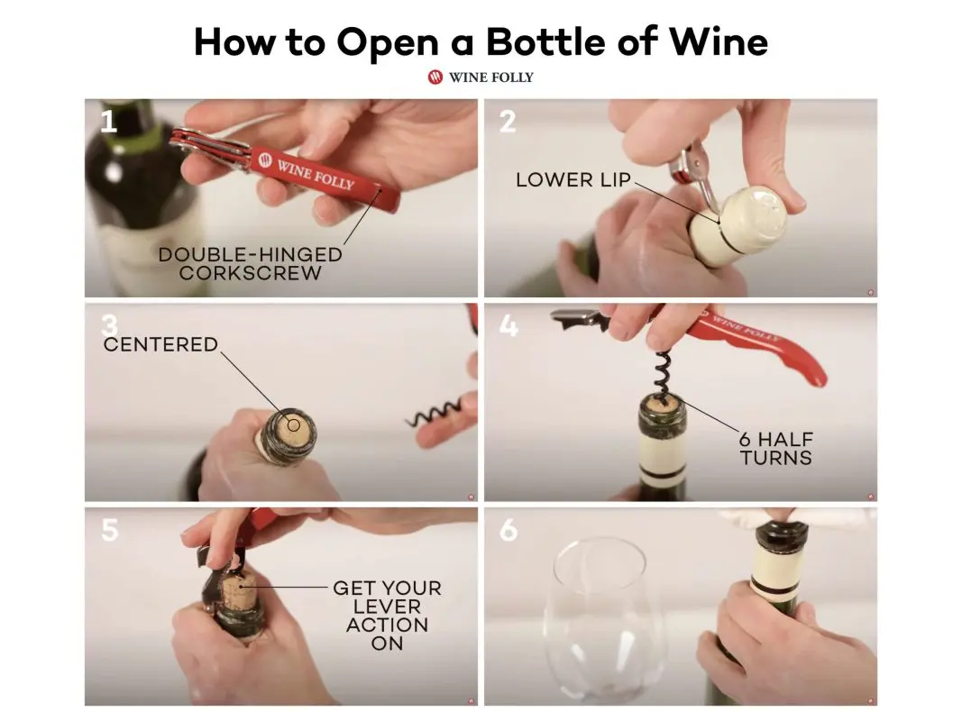 How to open a bottle of wine with a corkscrew &#8211; instructions and video