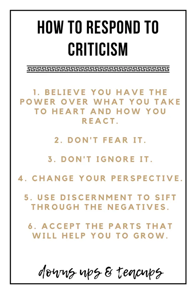 How to respond to criticism?