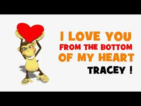 &#8220;I love you Tracey&#8221;