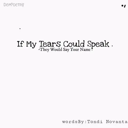 If sorrow could speak&#8230;