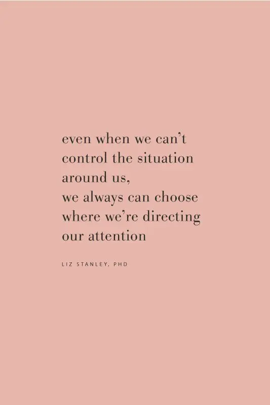 “If we can’t choose the situation, then we can change our attitude towards stress”