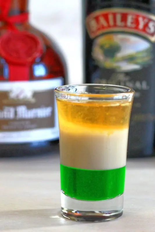 Irish flag cocktail recipe