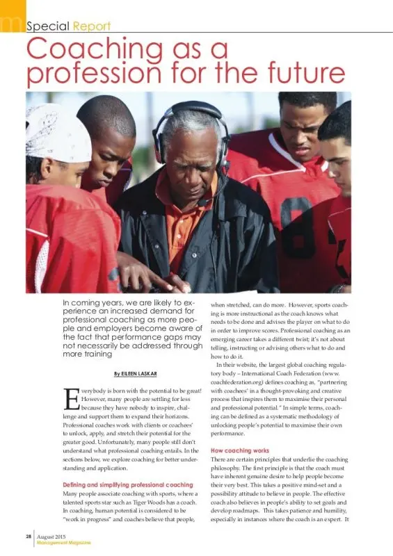 Is coaching the profession of the future?