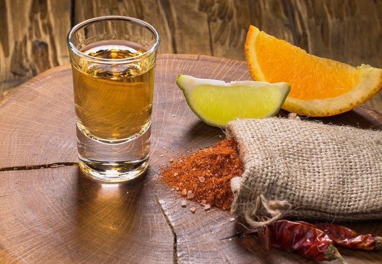 Mezcal is a colorful Mexican drink with a caterpillar