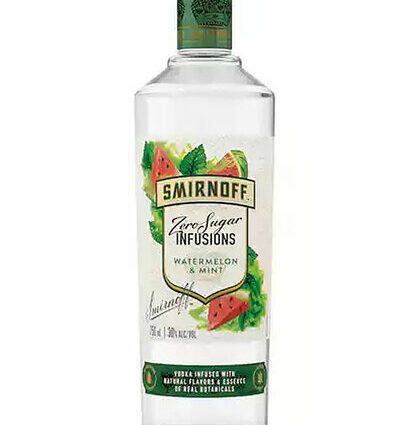 Mint flavored watermelon liqueur