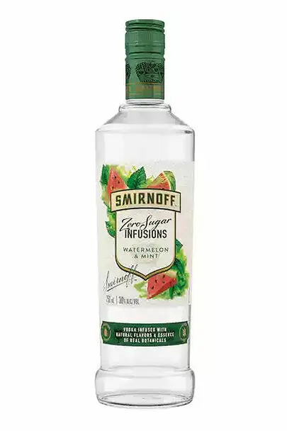 Mint flavored watermelon liqueur