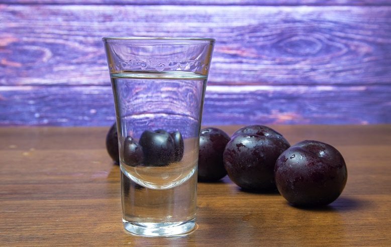 Moonshine from blackthorn (wild plum) with and without sugar