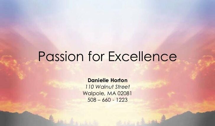 Passion for excellence