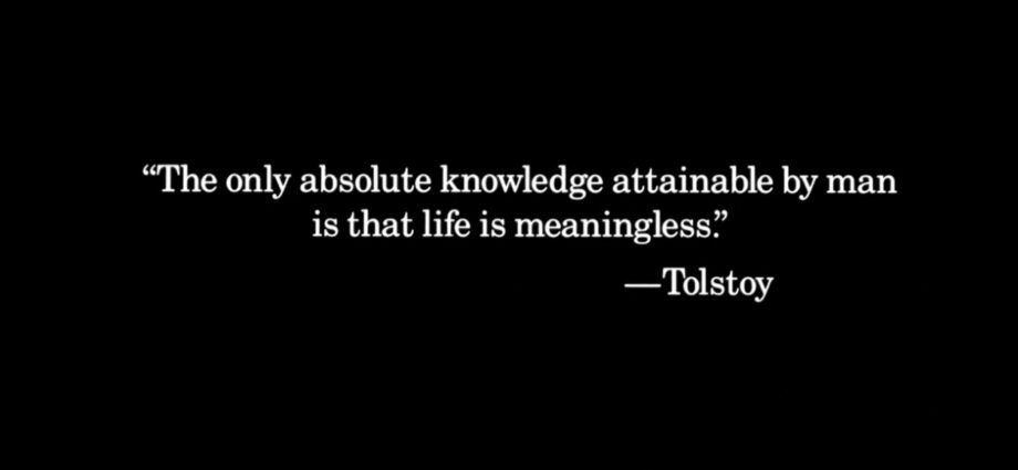 “People live full, but absolutely meaningless”