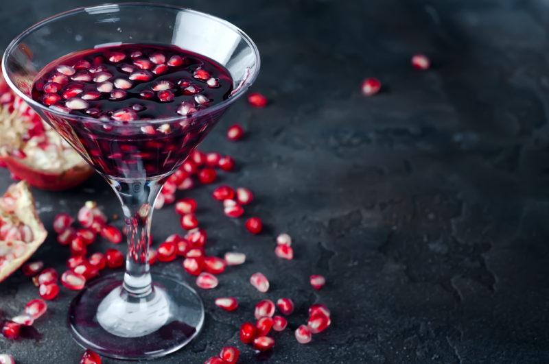 Pomegranate tincture with vodka and alcohol