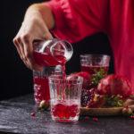 Pomegranate tincture with vodka and alcohol