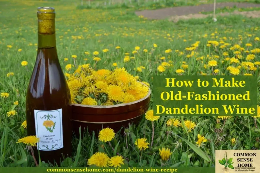 Pouring of dandelions without vodka