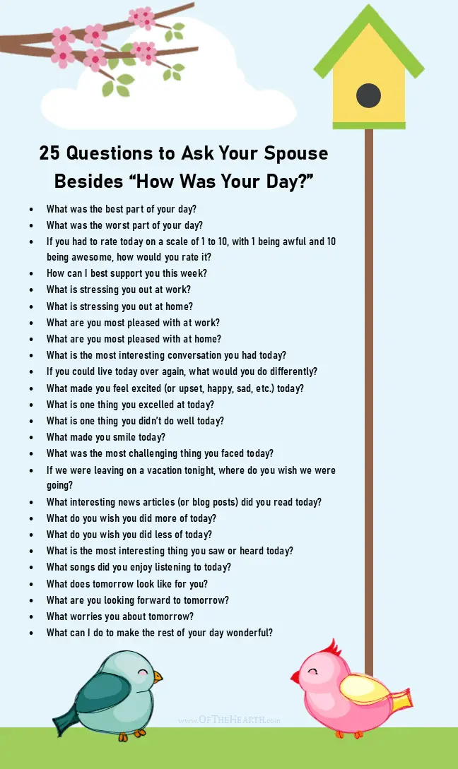 Question to ask your partner (one day)