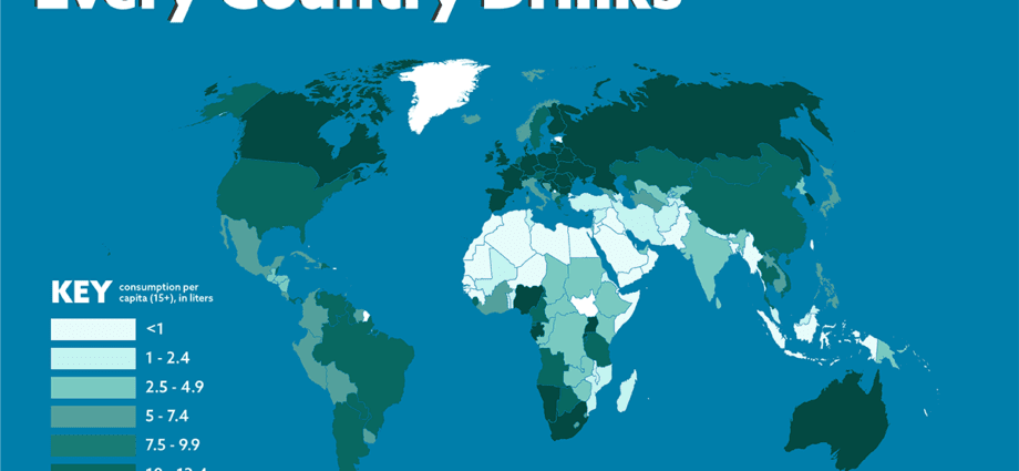 Rating of the most drinking countries in the world