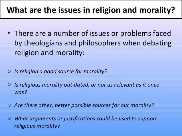 Religion and morality: is there a connection between them?