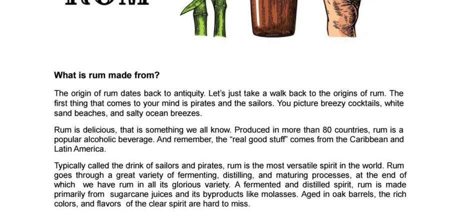 Rum: what you need to know, history, classification + how to drink and choose