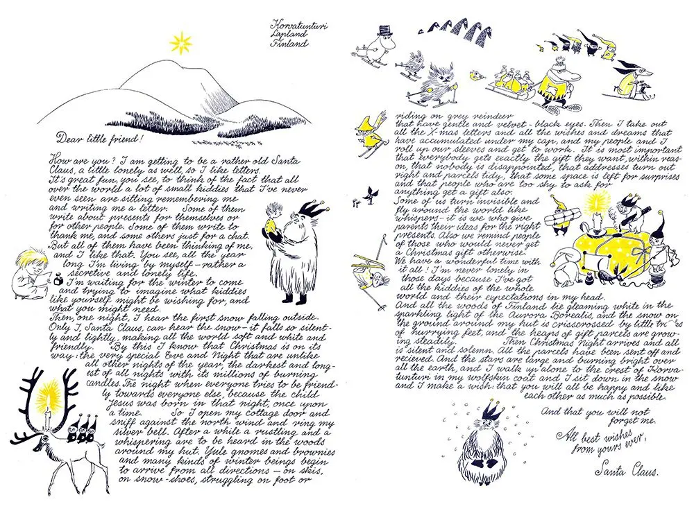 Santa&#8217;s letter written by Tove Jansson