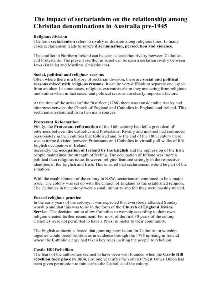 Sectarians: how do they (not) become?