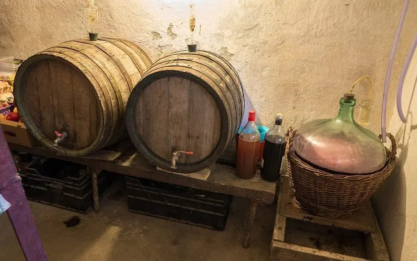 Selection of the fermentation tank for wine, mash and beer