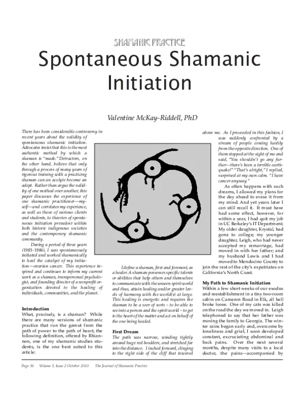 Shamanism: first experiences