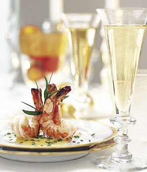 Shrimps for champagne