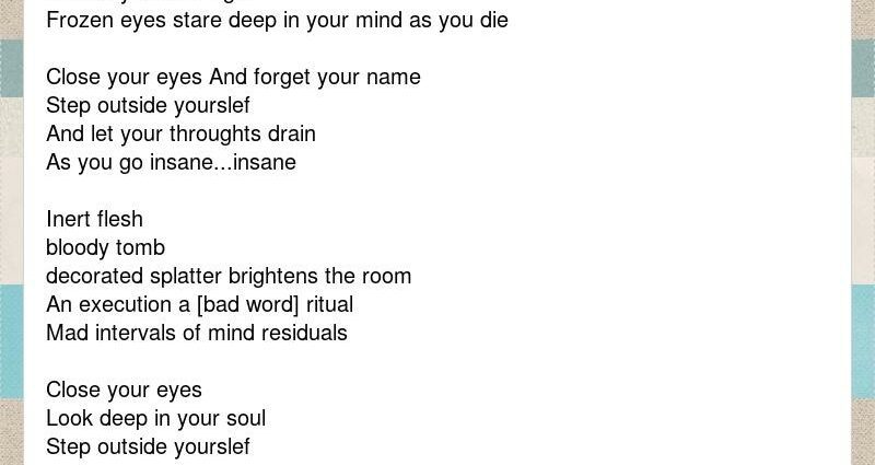 “Step into the abyss, I closed my eyes and stopped breathing”